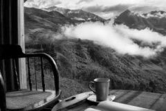 A book by the mountains