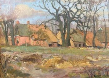 Boerderijen tussen de bomen