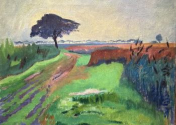 Eenzame kastanje langs de weg van Baflo naar Den Andel,1943