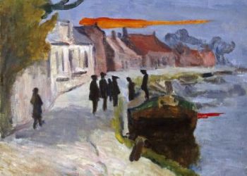 Gesprek langs het water, ca 1931