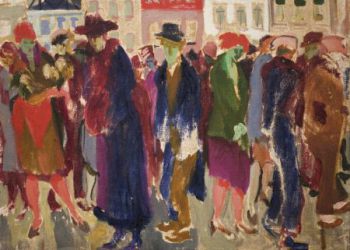 Mensen op straat, Vismarkt, 1926