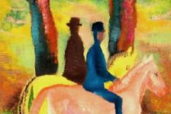 Twee ruiters in het bos, 1944