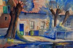 Huis met knotwilgen aan het water, 1937