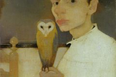 Zelfportret met uil, 1911