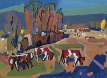 Gronings landschap met koeien