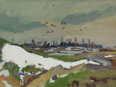 Landschap bij Yde Drenthe, 1943