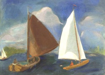 Zeilboten op het Paterswoldsemeer, ca 1931