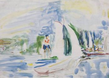 Zeilwedstrijd op het Paterswoldsemeer, 1936