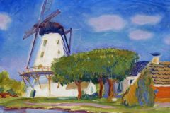 De witte molen in Ten Boer, ca.1930