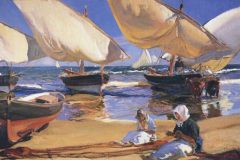 Joaquin Sorolla -On the Beach at Valencia