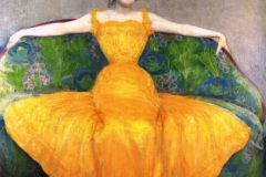 Max Kurzweil - Dame in geel, 1899