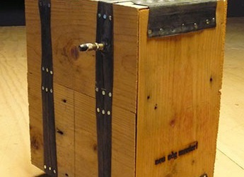 Opvouwbaar houten koffertje