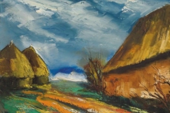 Les meules pres de la chaumiere