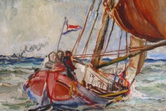 George Martens - De tjalk ‘Alida’ op het Wad