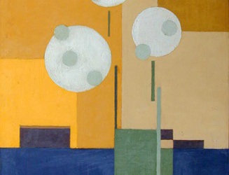 Compositie met drie witte cirkels, 1927